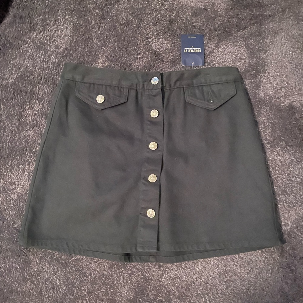 Forever 21 Jean button up skirt